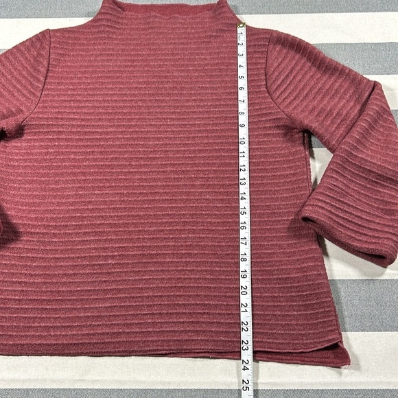 Habitat Womens Burgundy Funnel Neck Loose Fit Pullover Sweater Rayon Blend S - Picture 5 of 8